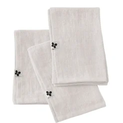 Fabrique de Styles Lot de 3 serviettes en lin lavé 40x40cm - Soline* Serviettes De Table