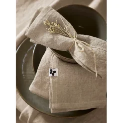 Fabrique de Styles Lot de 3 serviettes en lin lavé 40x40cm - Soline* Serviettes De Table