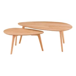 Fabrique de Styles Lot de 2 table basse en chêne - Becka* Table Basses
