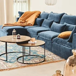 Fabrique de Styles Lot de 2 table gigogne en aluminium et fer - Felia* Table Basses