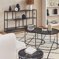 Fabrique de Styles Lot de 2 table gigogne en aluminium et fer - Felia* Table Basses