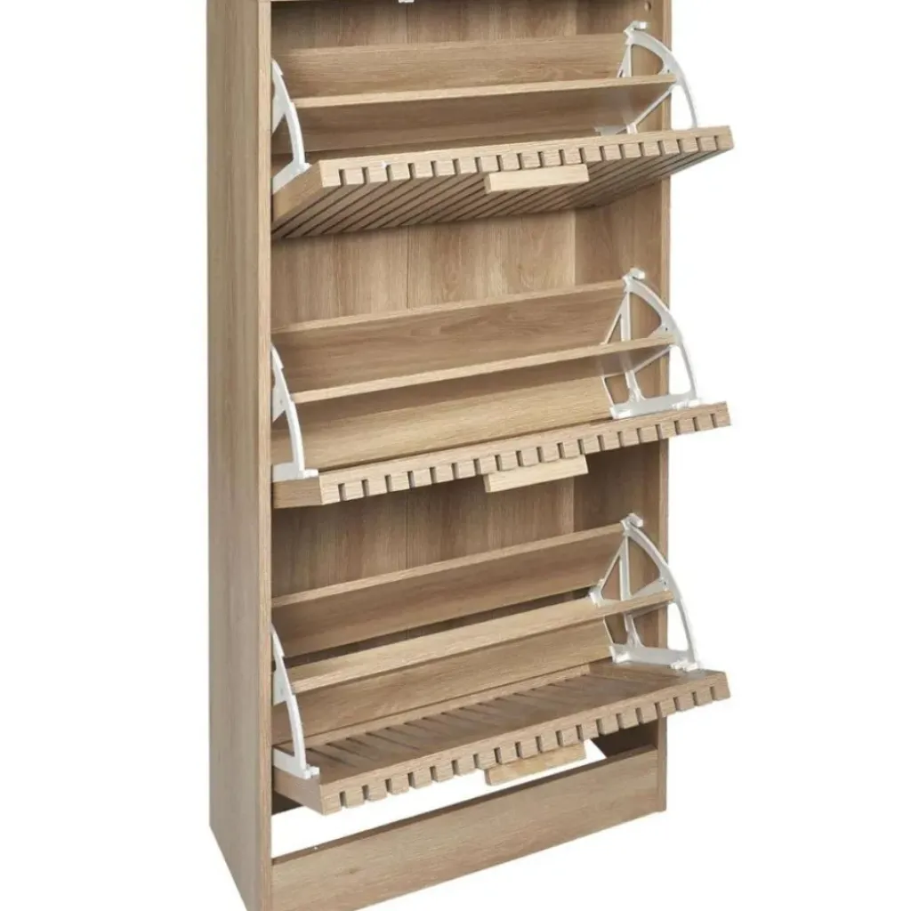 Fabrique de Styles Meuble à chaussures 3 portes H113cm - Kara* Bibliothèques Et Étagères