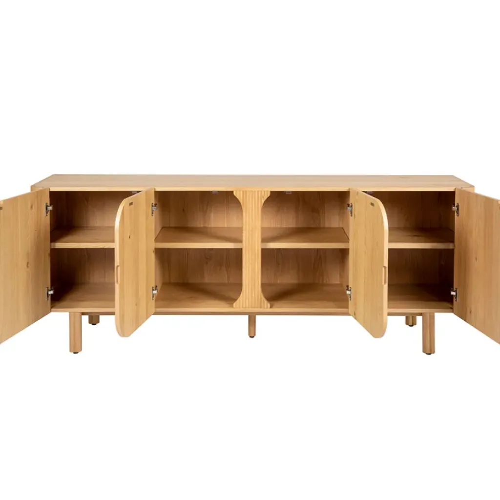 Fabrique de Styles Meuble bas 4 portes en chêne 200xh80cm - Sirocco* Buffets Et Vitrines