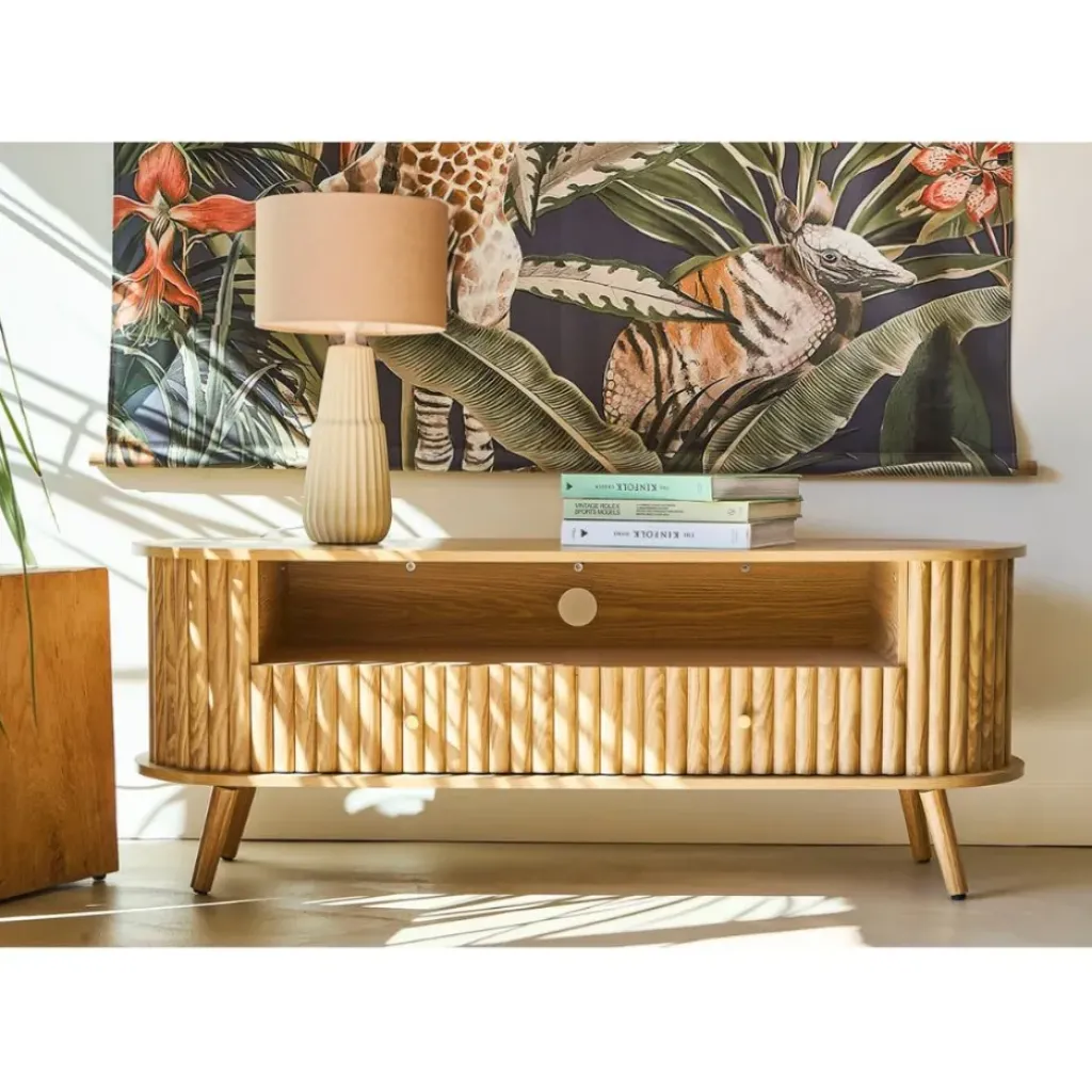 Fabrique de Styles Meuble TV en bois L130cm - Saori* Meubles Tv