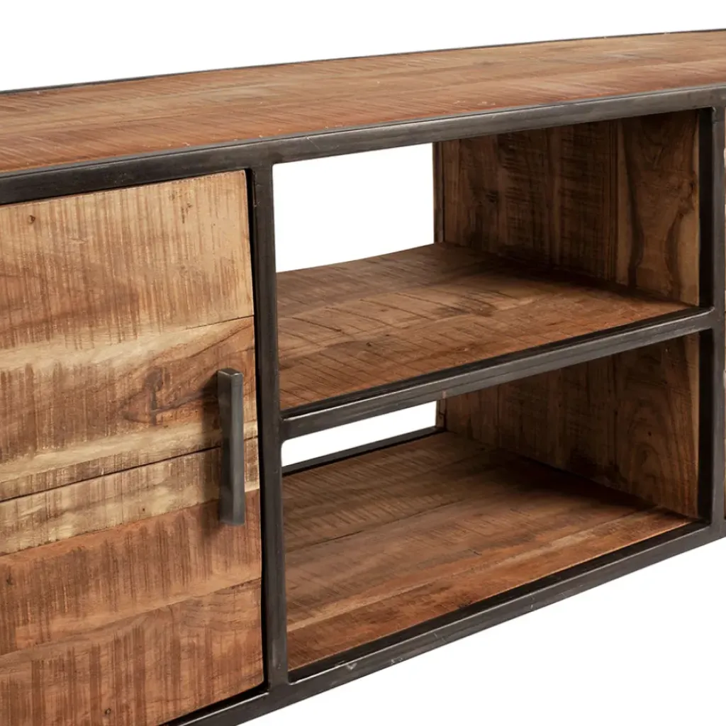 Fabrique de Styles Meuble TV industriel en acacia et fer L175cm - Factory* Meubles Tv