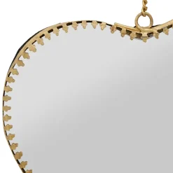 Fabrique de Styles Miroir cœur en laiton et miroir 15x16cm - Cœur* Miroirs