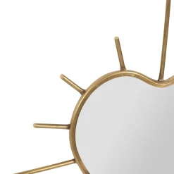 Fabrique de Styles Miroir cœur en laiton 20x20cm - Jolinio* Miroirs