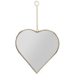 Fabrique de Styles Miroir cœur en laiton 20x21cm - Cœur* Miroirs