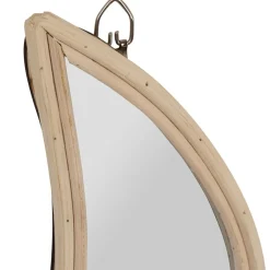 Fabrique de Styles Miroir lune en rotin 14x30cm* Miroirs