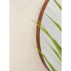 Fabrique de Styles Miroir rond en pin foncé d80cm - Mikawa* Miroirs