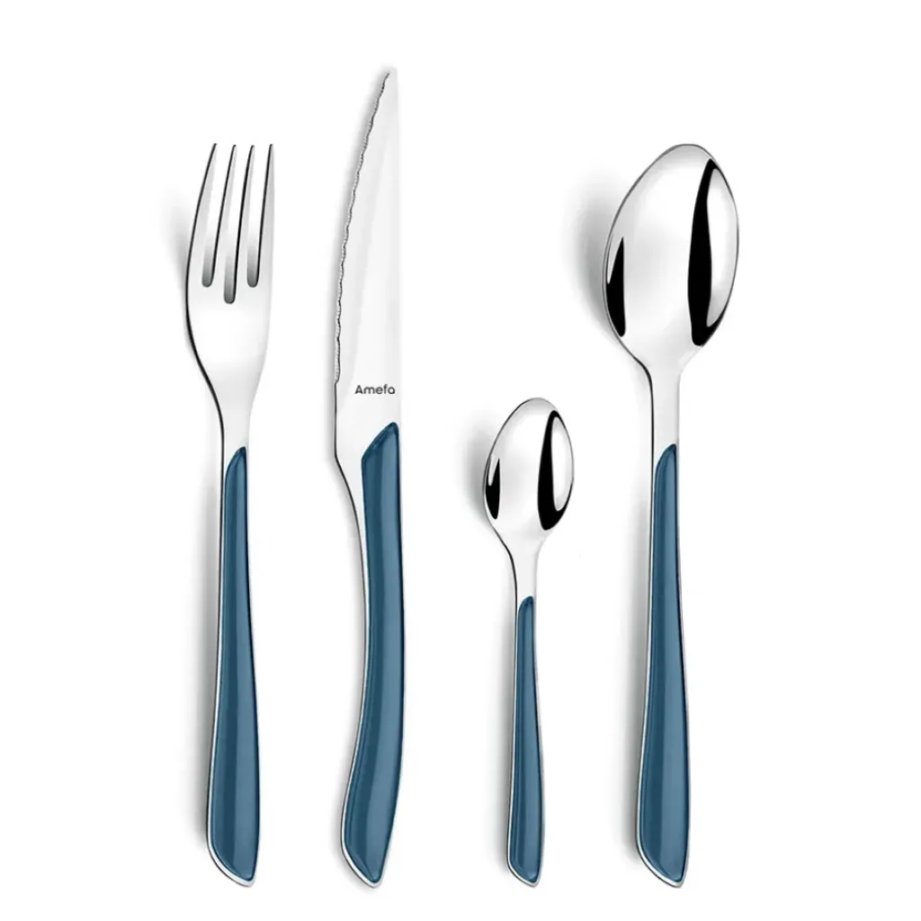 Fabrique de Styles Ménagère 24 pièces acier et denim - Eclat* Ménagères