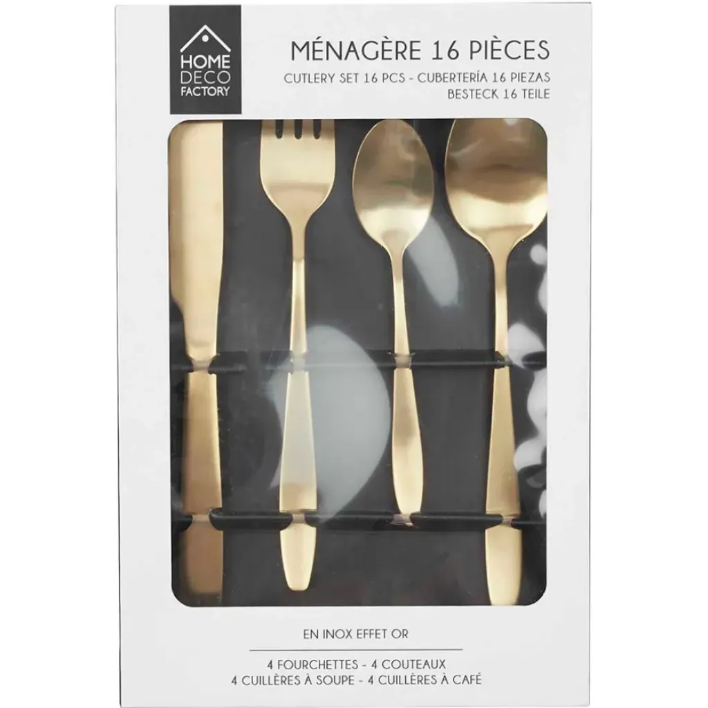 Fabrique de Styles Ménagère 16 pièces en acier dé* Ménagères