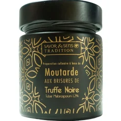 Fabrique de Styles Moutarde aux brisures de truffe e (pot )* Condiments Et Épices