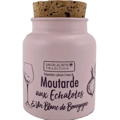 Fabrique de Styles Moutarde aux échalotes et vin blanc de bourgogne 130ml* Condiments Et Épices