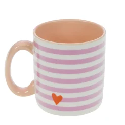 Fabrique de Styles Mug rayé et blanc en porcelaine - Ella* Tasses Et Mugs