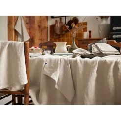Fabrique de Styles Nappe rectangle en lin lavé 170x250cm - Soline* Nappes