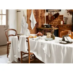 Fabrique de Styles Nappe rectangle en lin lavé 170x250cm - Soline* Nappes
