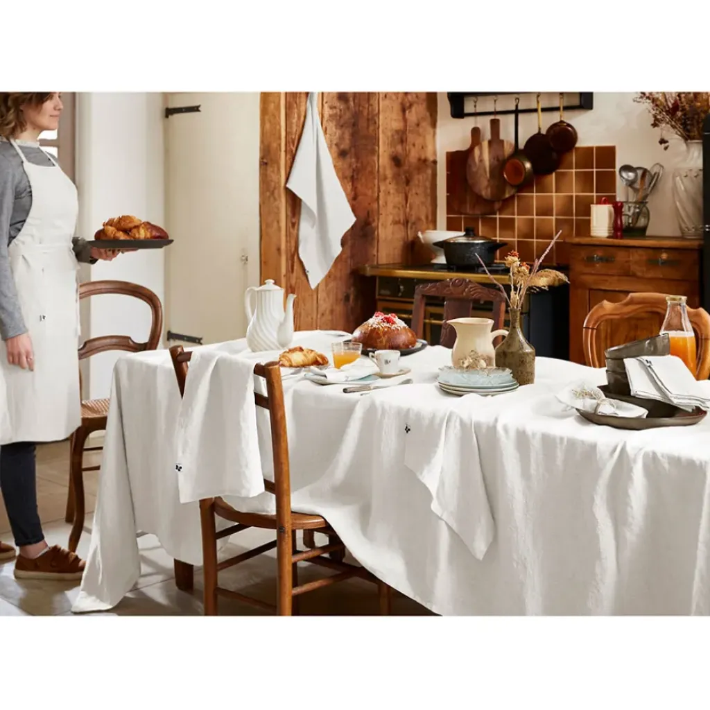 Fabrique de Styles Nappe rectangle en lin lavé 170x250cm - Soline* Nappes