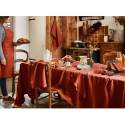 Fabrique de Styles Nappe rectangle en lin lavé 170x250cm - Soline* Nappes