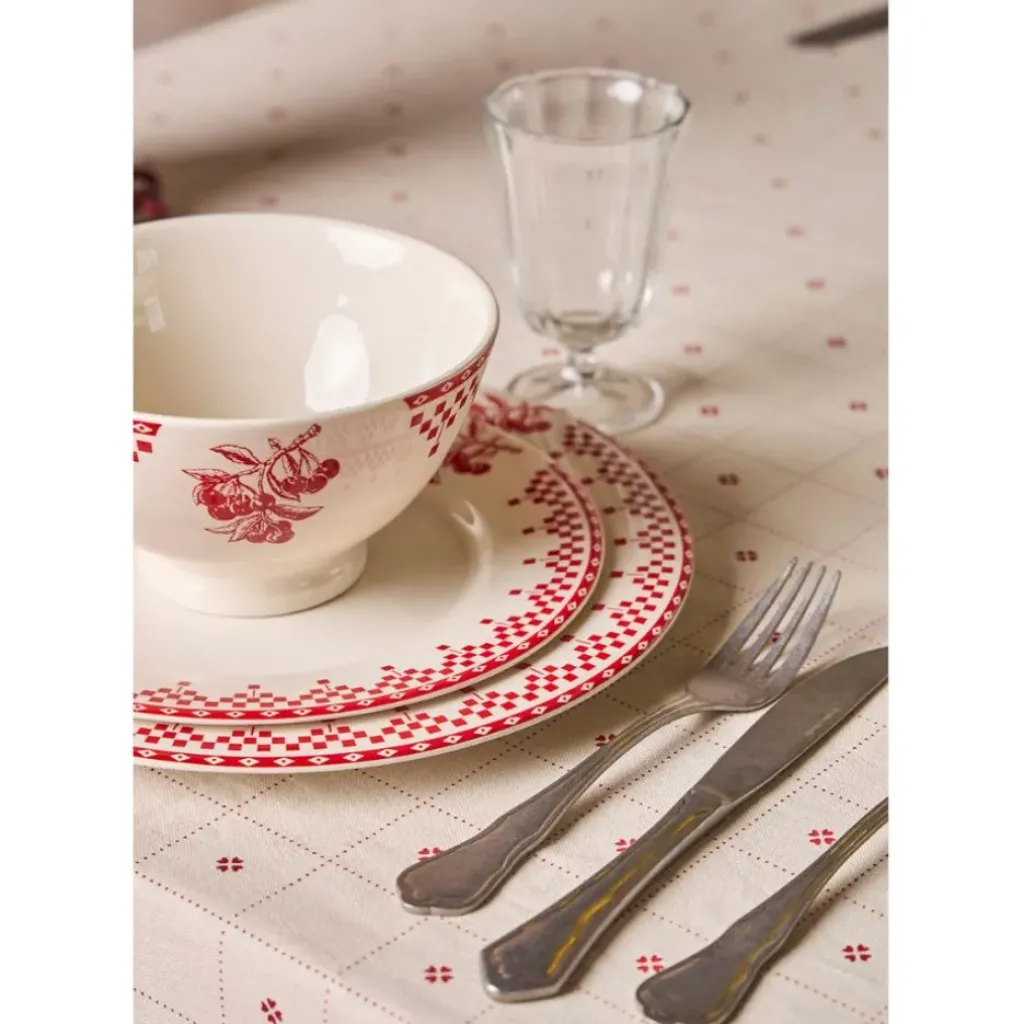 Fabrique de Styles Nappe rectangulaire en coton blanc et 250x160cm - P'tits cœurs* Nappes