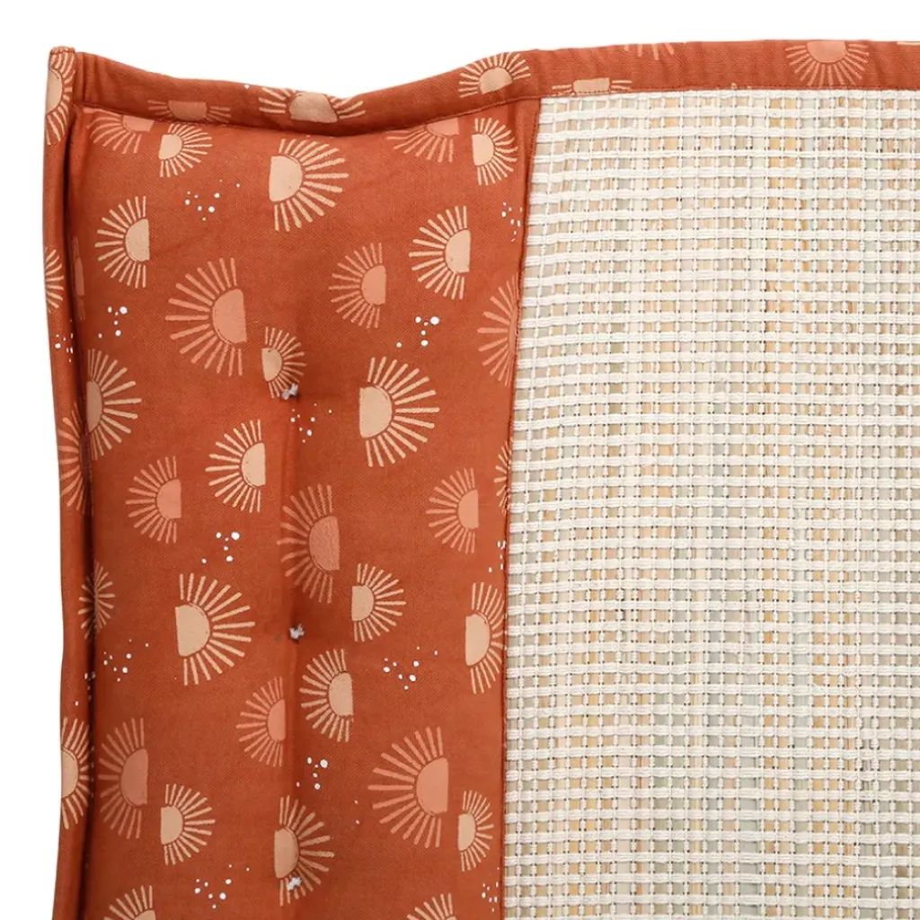 Fabrique de Styles Natte de plage avec coussin et écru - sweet leaves* Draps De Plage Et Foutas