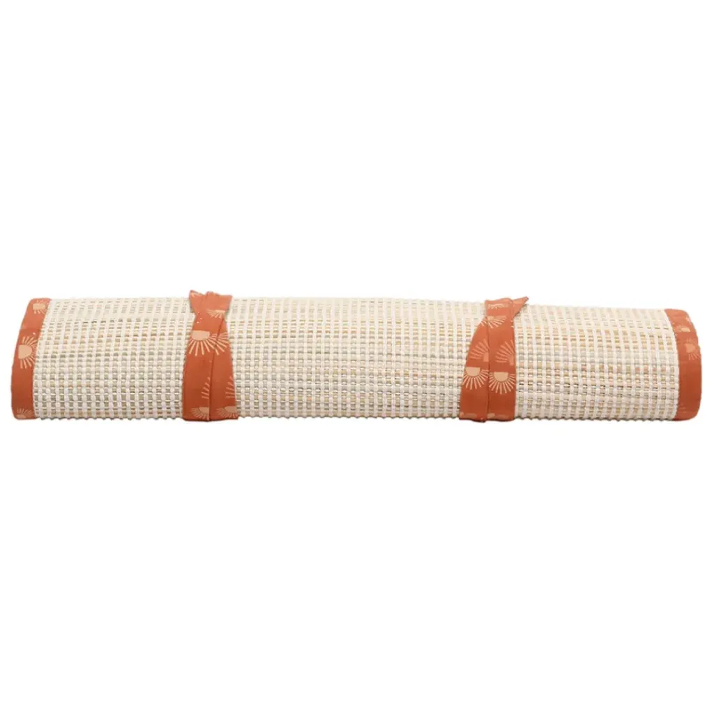 Fabrique de Styles Natte de plage avec coussin et écru - sweet leaves* Draps De Plage Et Foutas