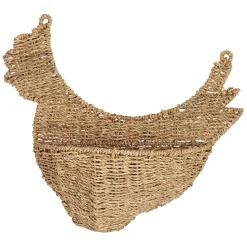 Fabrique de Styles Panier mural poule en jonc de mer 42x38cm - Chaumière* Paniers Et Corbeilles