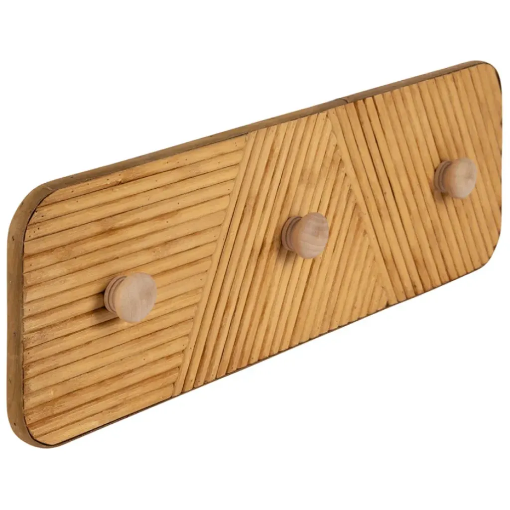 Fabrique de Styles Patere 3 crochets en bambou et sapin - Saori* Patères