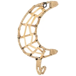 Fabrique de Styles Patere lune en rotin et fer - Famille* Patères