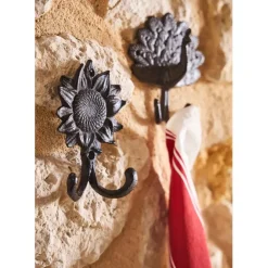 Fabrique de Styles Patère double paon en fonte* Patères