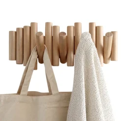 Fabrique de Styles Patère murale 5 crochets en bois 38x18x6.3cm* Patères