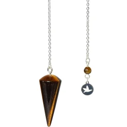 Fabrique de Styles Pendule cône lisse en œil de tigre* Méditation Et Yoga