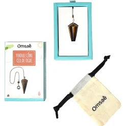 Fabrique de Styles Pendule cône lisse en œil de tigre* Méditation Et Yoga