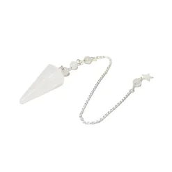 Fabrique de Styles Pendule hexagonal en cristal de roche et charm étoile* Méditation Et Yoga