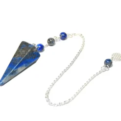 Fabrique de Styles Pendule hexagonal en lapis-lazuli et charm fleur de vie* Méditation Et Yoga