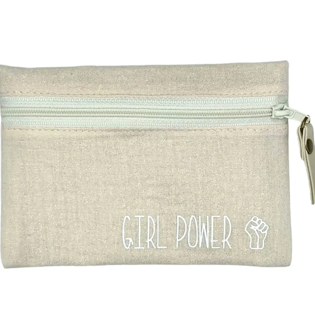 Fabrique de Styles Petite pochette girl power scintillant écru* Pochettes Et Housses