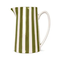 Fabrique de Styles Pichet en céramique rayé blanc et 1L* Carafes Et Pichets