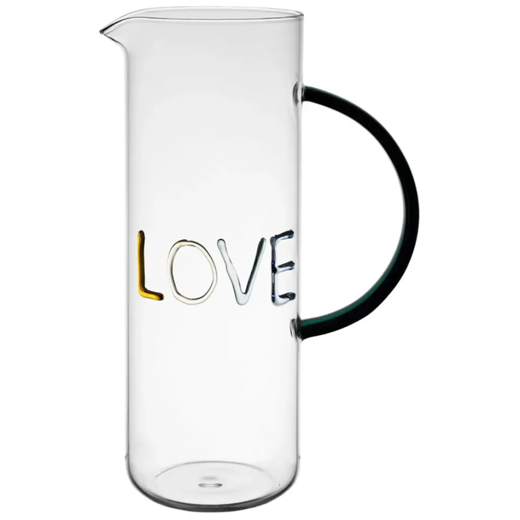 Fabrique de Styles Pichet love en verre 1l - Colorea* Carafes Et Pichets