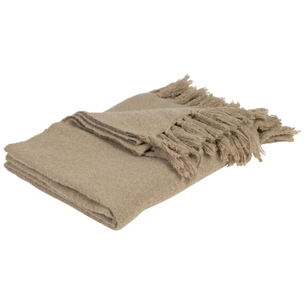 Fabrique de Styles Plaid avec franges en tissu 150x130cm - Klosen* Plaids