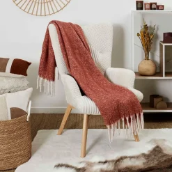 Fabrique de Styles Plaid avec franges en tissu 120x150cm* Plaids