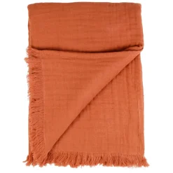 Fabrique de Styles Plaid earth notes 170x130cm gaze de coton* Plaids