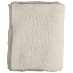 Fabrique de Styles Plaid en tissu écru 170x130cm - Alysse* Plaids