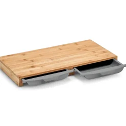 Fabrique de Styles Planche à découper en bambou avec 2 bacs gris* Planches À Découper