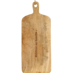 Fabrique de Styles Planche à découper en manguier 16x39cm - Famille* Planches À Découper