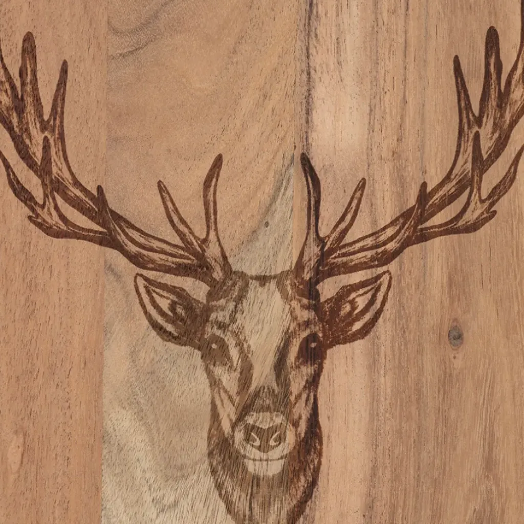 Fabrique de Styles Planche a découper cerf en acacia 32x42cm - Dalbert* Planches À Découper