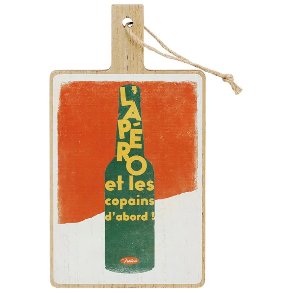 Fabrique de Styles Planche a découper en bois 14x26cm - Copains D'Abord* Planches À Découper