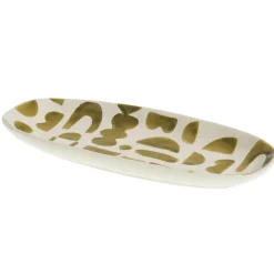 Fabrique de Styles Plat ovale en grès et blanc - Ohana* Plats Et Saladiers