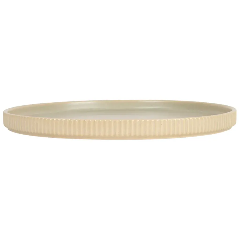 Fabrique de Styles Plat rond en grès d33cm - Sweet Leaves* Plats Et Saladiers