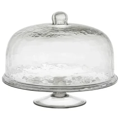 Fabrique de Styles Plat sur pied avec cloche d30xh25cm en verre - gaia* Plats Et Saladiers