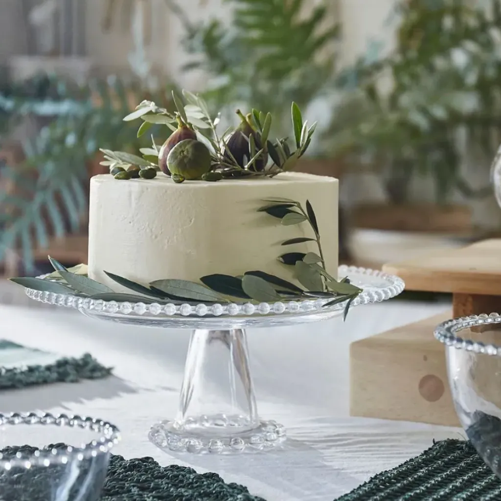 Fabrique de Styles Plat sur pied en verre - perloa* Plats Et Saladiers